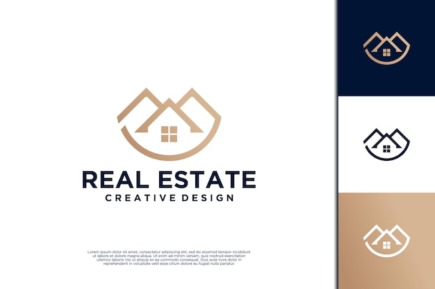 Diseño sencillo del logotipo de la casa Inspiración para el logotipo de bienes raíces