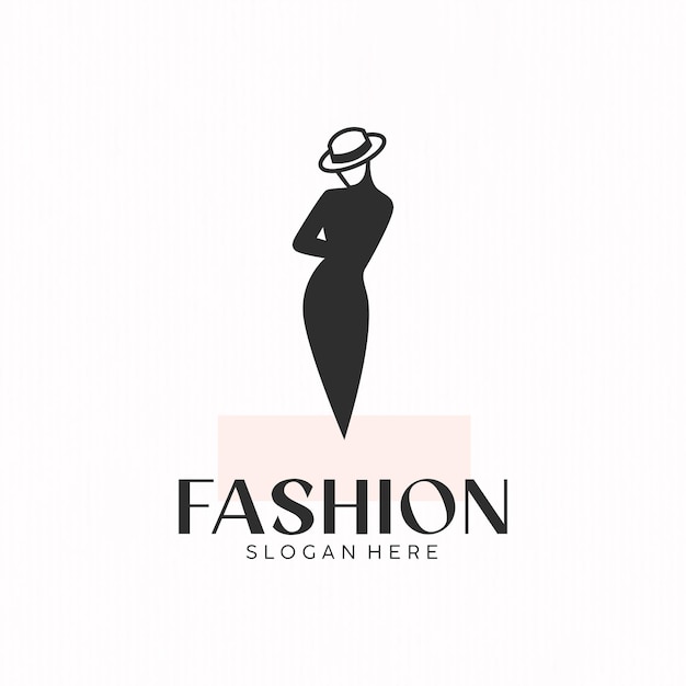 Vector diseño sencillo del logotipo de una empresa de moda