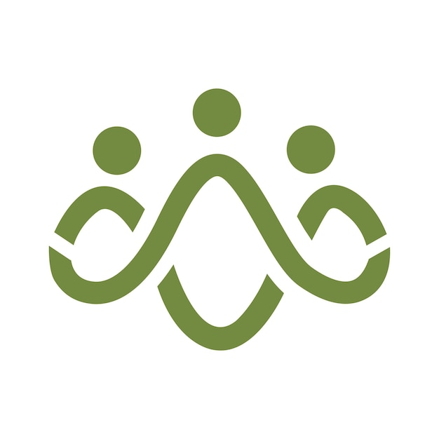 Diseño sencillo del logotipo del grupo de personas Cuidado comunitario Vector de plantilla del logotipo