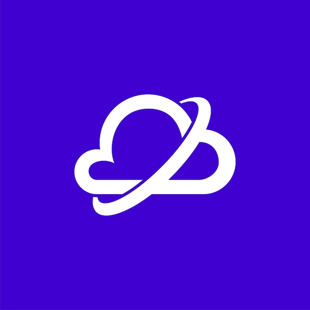 Vector diseño sencillo del logotipo del icono de la nube