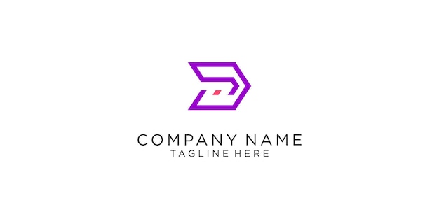 Diseño sencillo del logotipo de la letra D con concepto moderno de vector premium