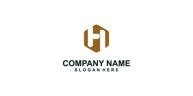 Diseño sencillo del logotipo de la letra H con un concepto moderno de vector premium