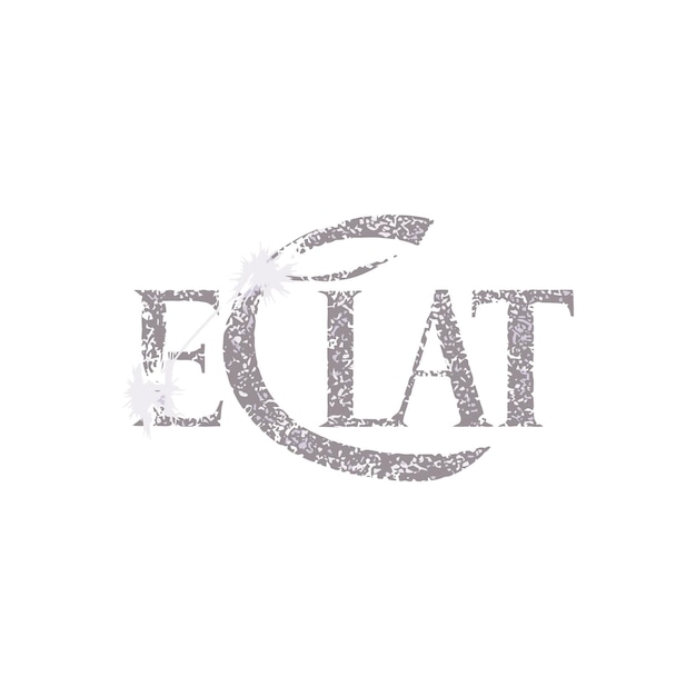 Diseño sencillo de logotipo de marca de palabra con texto eclat