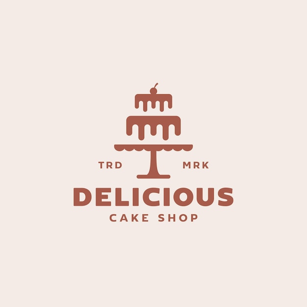 Diseño sencillo del logotipo de la pastelería