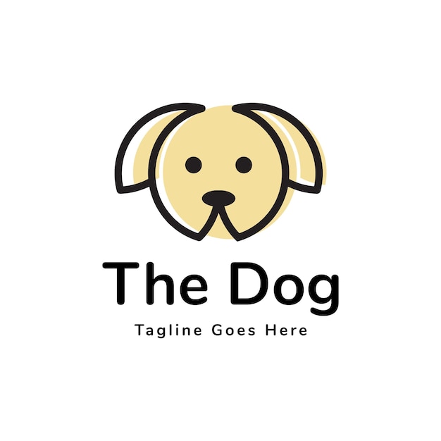 Diseño sencillo del logotipo del perro