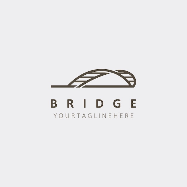 Diseño sencillo del logotipo del puente Inspiración Símbolo creativo del puente