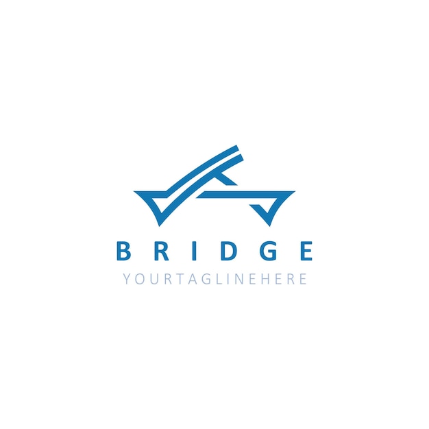 Diseño sencillo del logotipo del puente Inspiración Símbolo creativo del puente