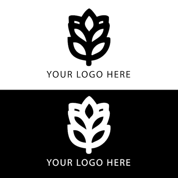 Diseño sencillo del logotipo del trigo
