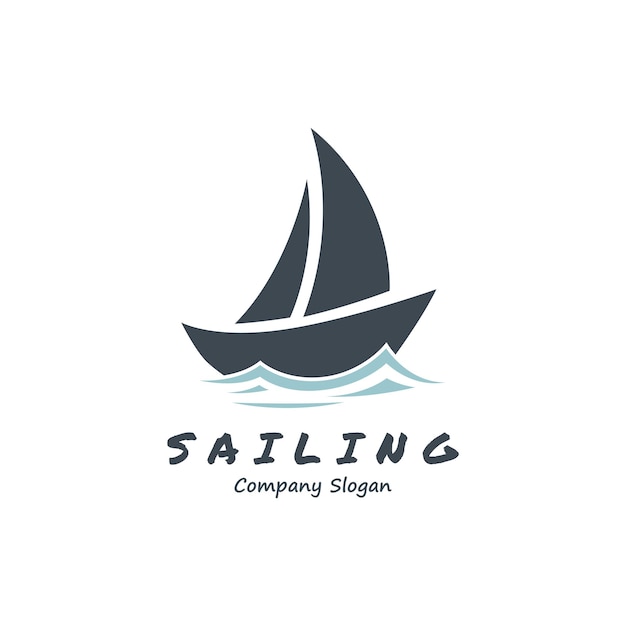 Diseño sencillo del logotipo del velero