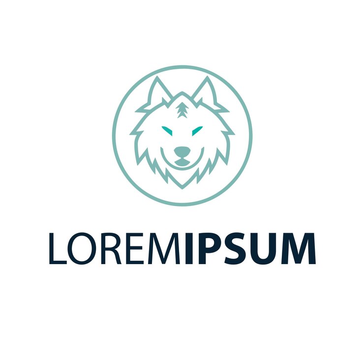 Diseño sencillo del logotipo de Wolf