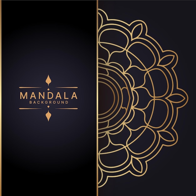 Diseño sencillo de mandala dorada con gradiente mínimo