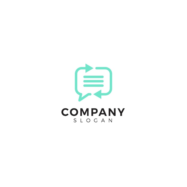 Diseño sencillo y moderno del logotipo de chat talk