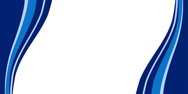 Diseño sencillo de paisajes de ondas azules con fondo blanco