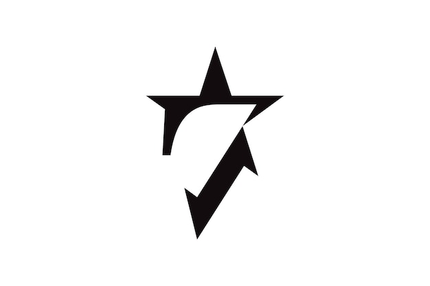 Diseño sencillo de la plantilla del logotipo de la estrella
