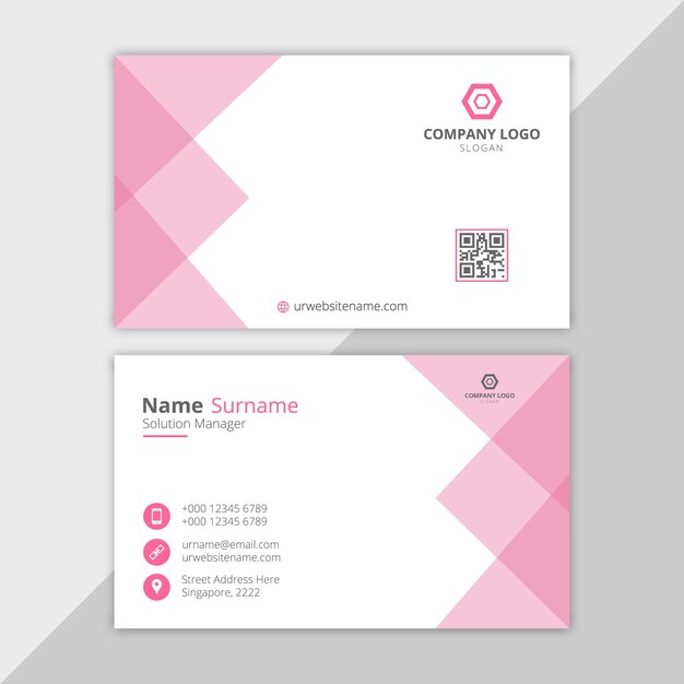 Diseño sencillo de plantillas de tarjetas de visita Free Vector