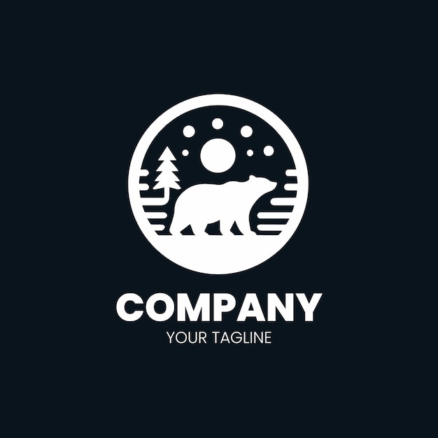 diseño sencillo y único del logotipo del oso