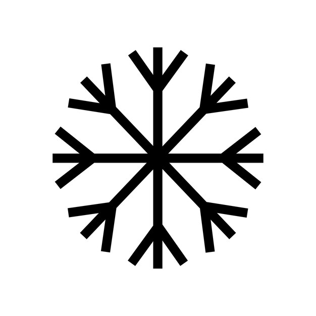 Diseño sencillo del vector del icono del copo de nieve