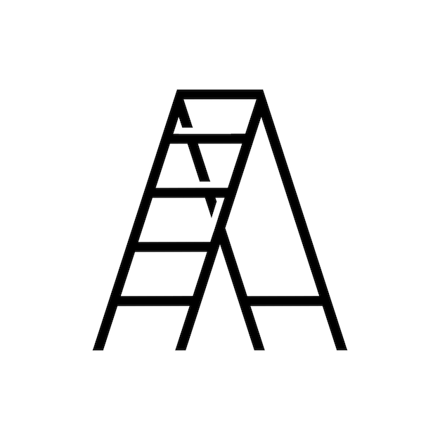 Diseño sencillo del vector del icono de la escalera
