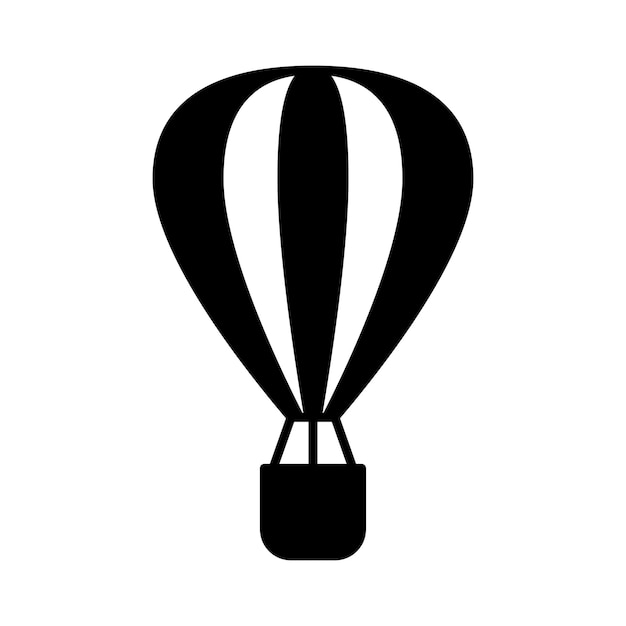 Diseño sencillo del vector del icono del globo aéreo