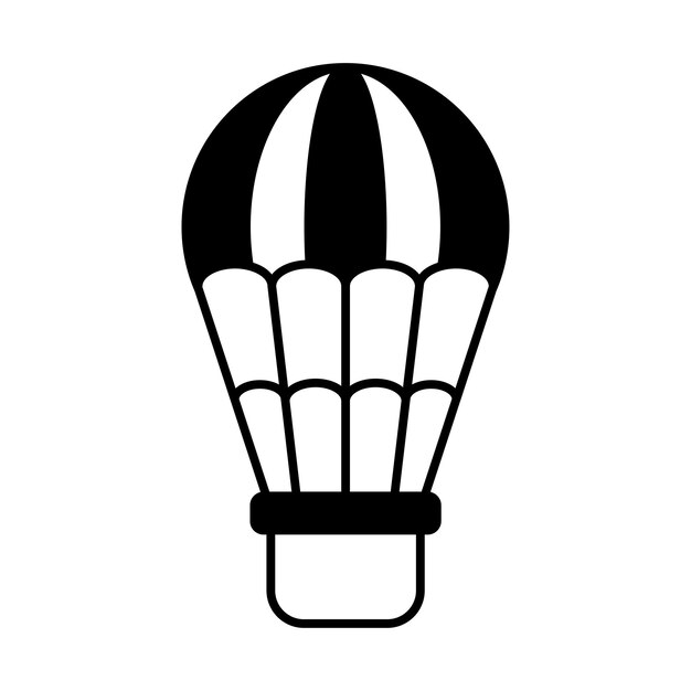 Diseño sencillo del vector del icono del globo aéreo