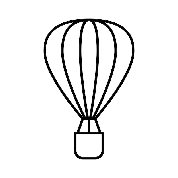 Diseño sencillo del vector del icono del globo aéreo