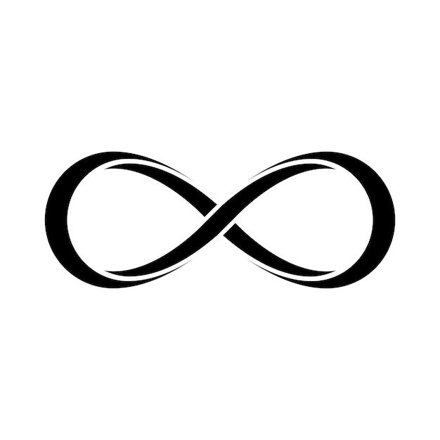 Diseño sencillo del vector del icono infinito