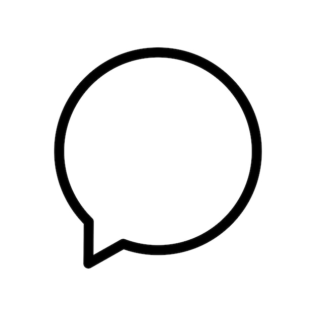 Diseño sencillo del vector del icono de voz de burbuja