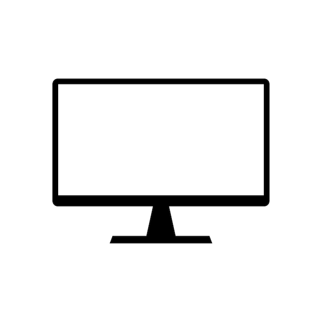 Diseño sencillo del vector de iconos del monitor