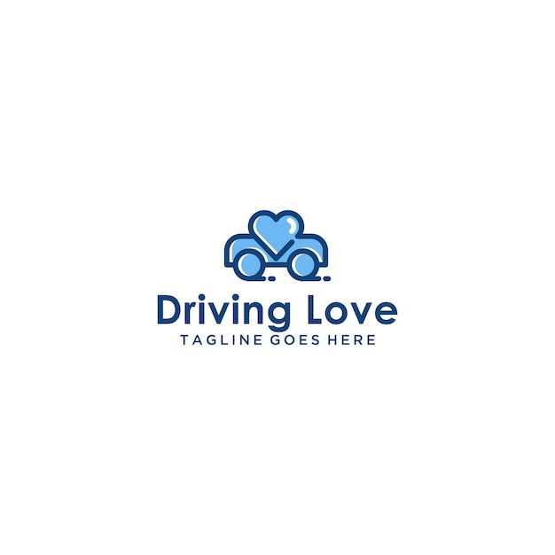 Diseño de signo de logotipo de unidad de amor