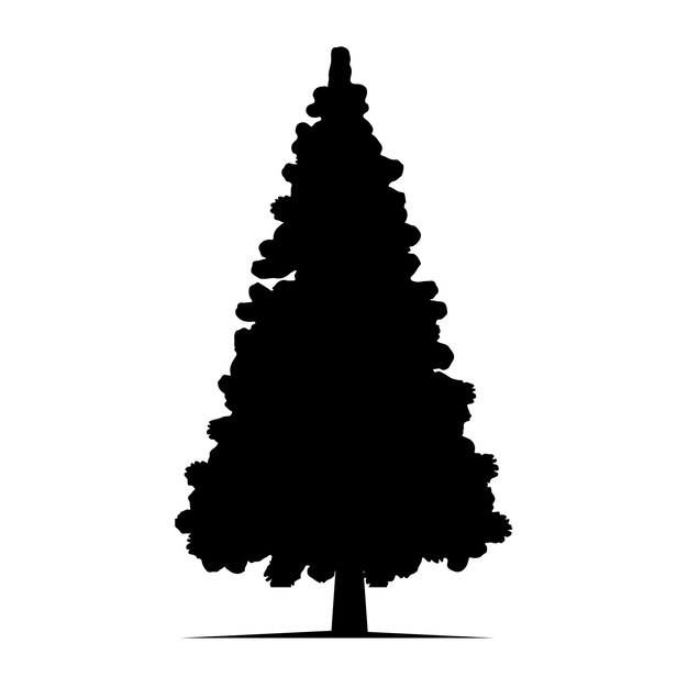 Diseño de silueta de árbol de Navidad