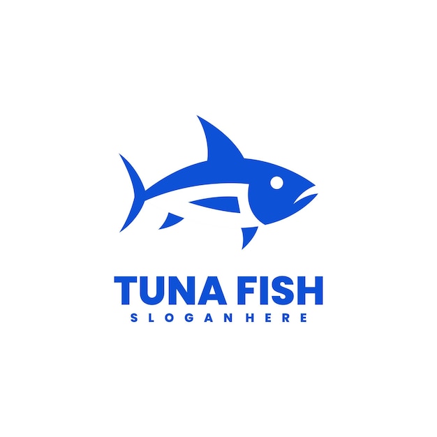 diseño de silueta de atún