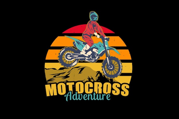 Diseño de silueta de aventura de motocross