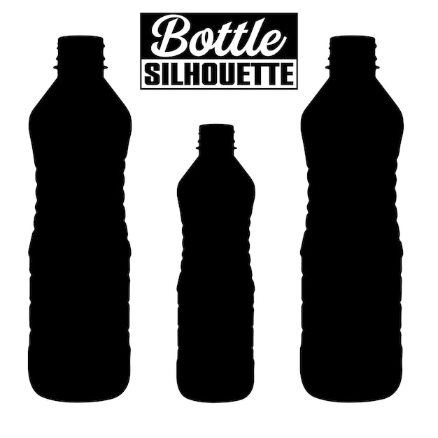 Diseño de silueta de botella