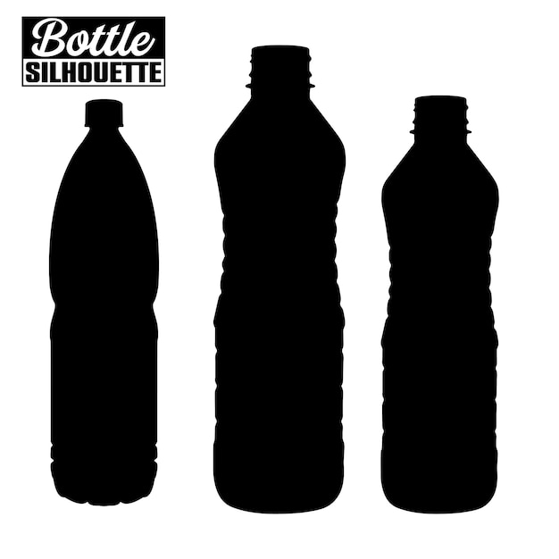 Diseño de silueta de botella