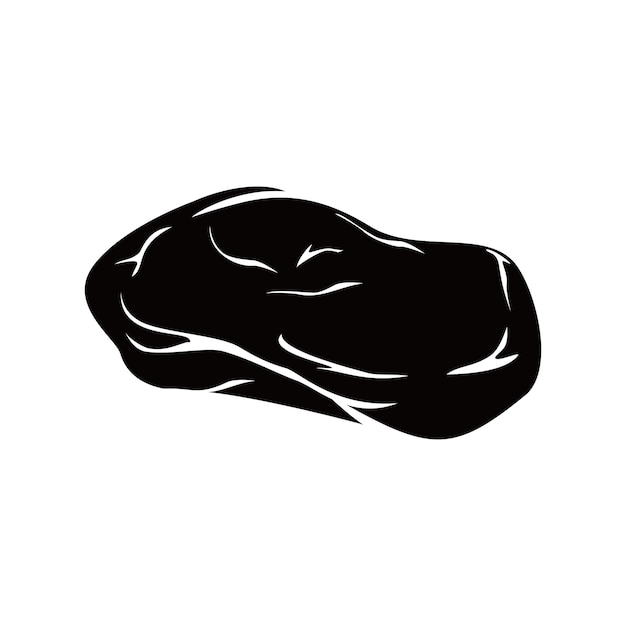 diseño de silueta de carne cruda signo y símbolo de carne sin cocinar