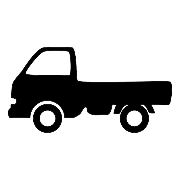 diseño de silueta de coche de recogida transporte de negocios de envío