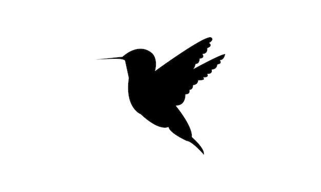 Diseño de silueta de colibrí volador de Allen y ilustración vectorial