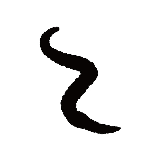 diseño de silueta de gusano ecología signo y símbolo animal