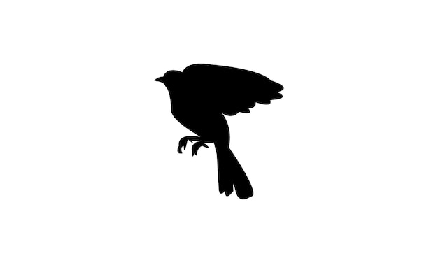 Diseño de silueta y ilustración vectorial del pájaro chaffinch africano volador