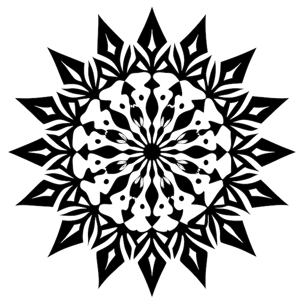 Diseño de silueta de mandala navideña