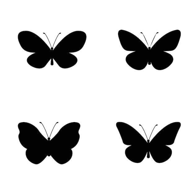 Vector diseño de silueta de mariposa