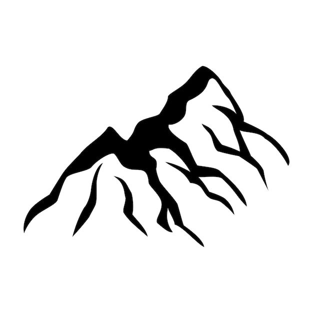 diseño de silueta de montañas logotipo de aventura signo y símbolo