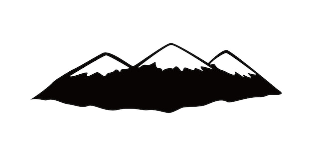 diseño de silueta de montañas logotipo de aventura signo y símbolo