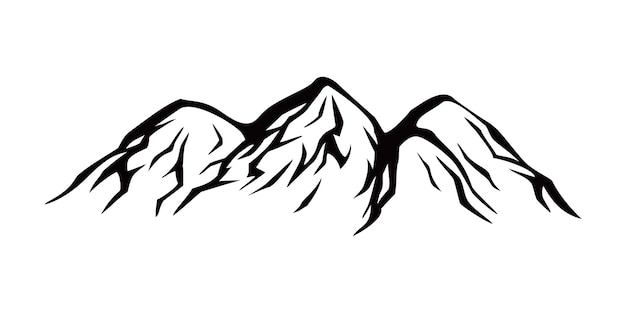 diseño de silueta de montañas logotipo de aventura signo y símbolo