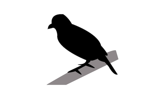 Diseño de silueta de pájaro Antshrike e ilustración vectorial