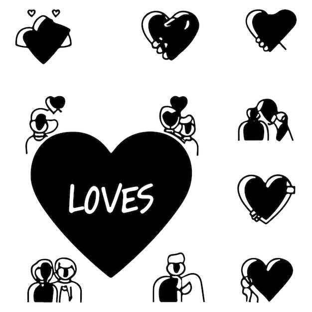 diseño de silueta romántica para parejas