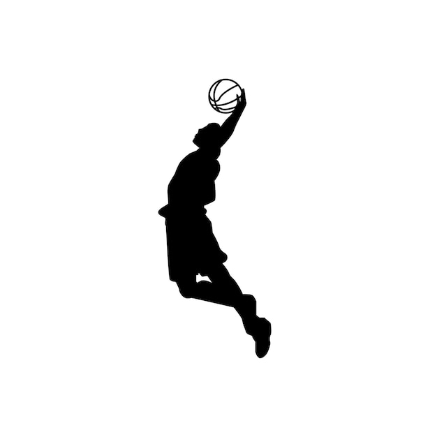 Diseño de silueta Slamdunk en solitario