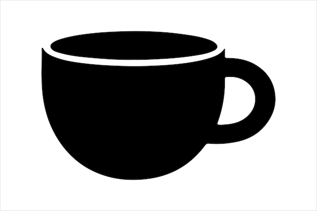 Diseño de silueta de taza de café Ilustración vectorial Clipart Eps