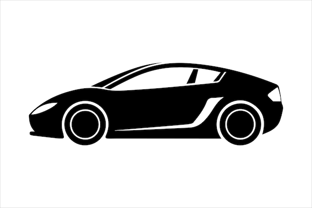 Diseño de silueta vectorial de automóvil diseño de logotipo para automóvil gráfico icono único icono de automóvil