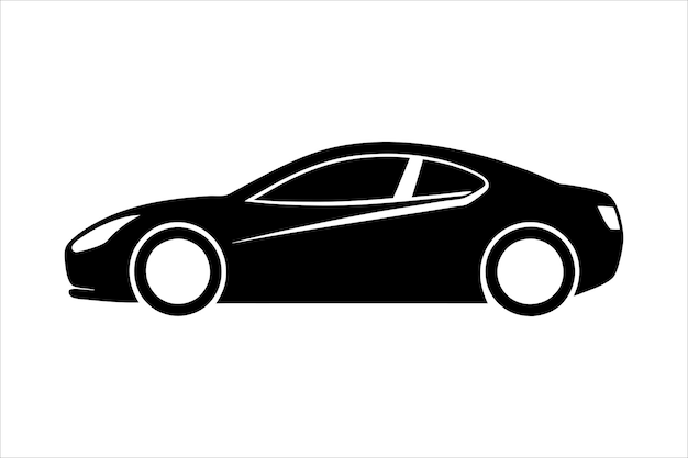 Diseño de silueta vectorial de automóvil diseño de logotipo para automóvil gráfico icono único icono de automóvil